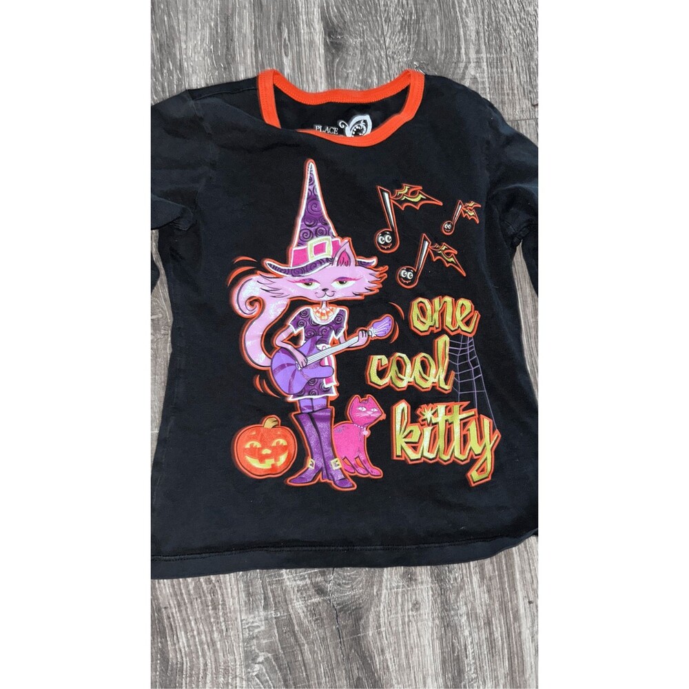 Place long sleeve girls tshirt size 8 black